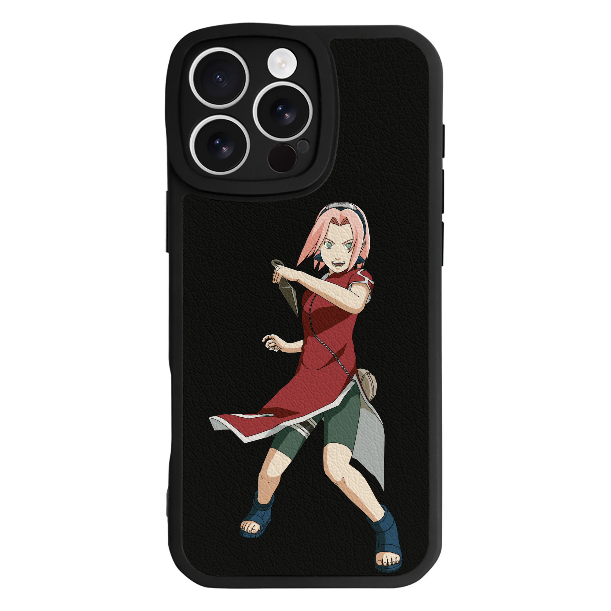 （画像用） NARUTO -ナルト- 春野サクラ Haruno Sakura 【iPhone 16シリーズ対応】シリコンスマホケース（レザー調） 材質：シリコン